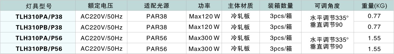 室內高空筒射燈TLH310P系列 (1)