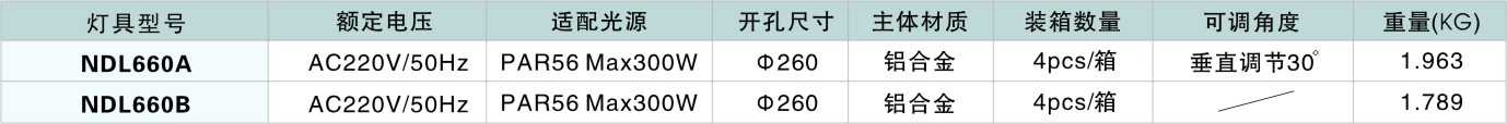 室內高空筒射燈NDL660系列